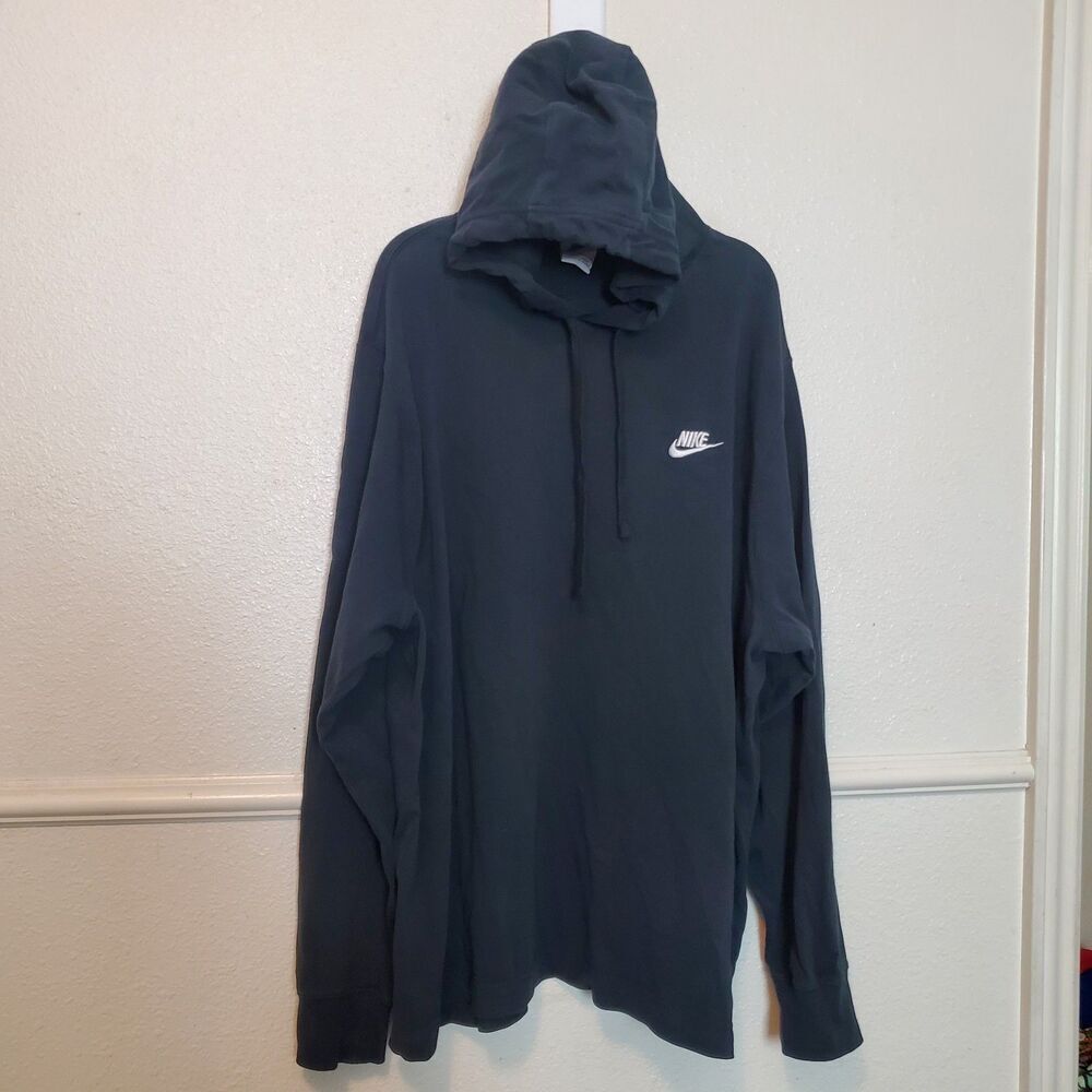 Nike Men’s Black Spell Out Embroidered Hoodie Sweatshirt‎ Size XL